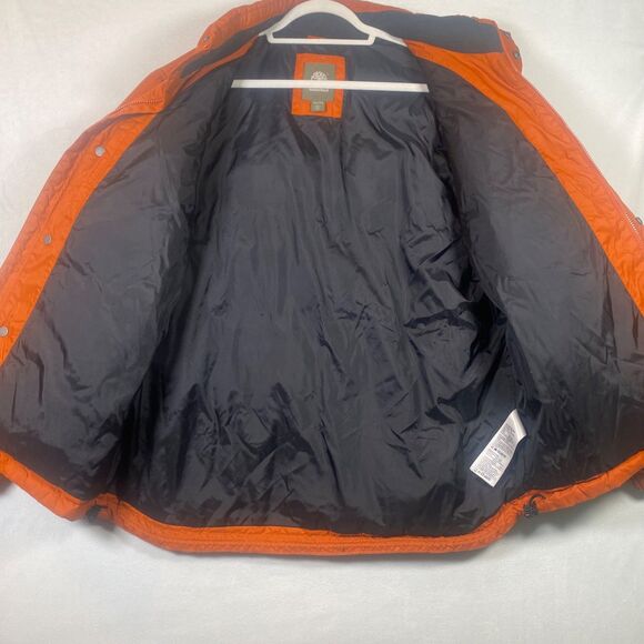 Timberland Duck Down Puffer Jacket Orange XL Quilted Winter Coat Style 2257J Men - Picture 5 of 13